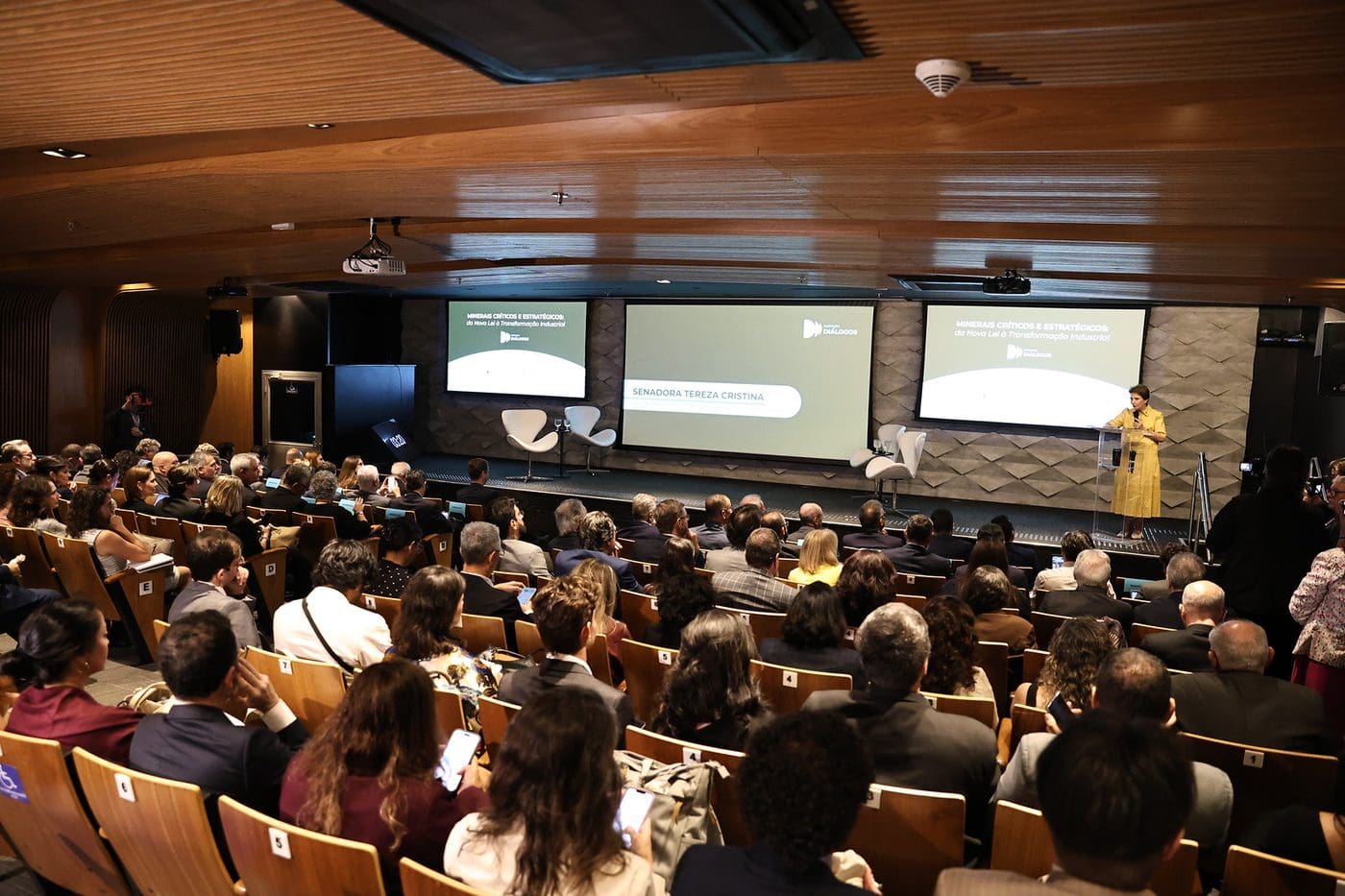 Auditório durante a fala de abertura da senadora Tereza Cristina